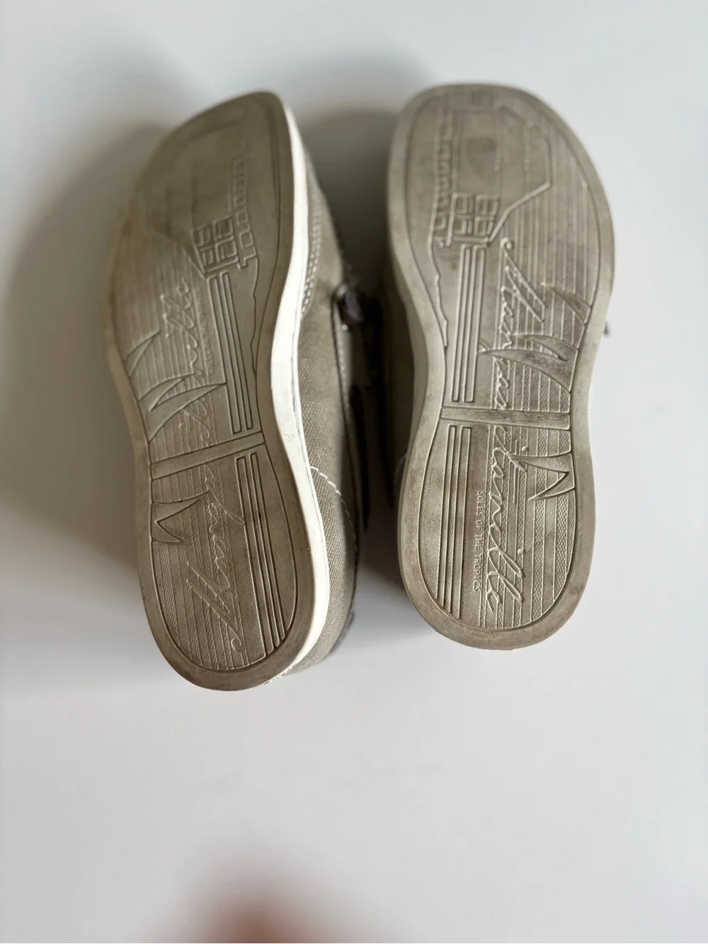 Margaritaville Men's Casual Slip-On Canvas Loafers in Taupe US Size 8.5